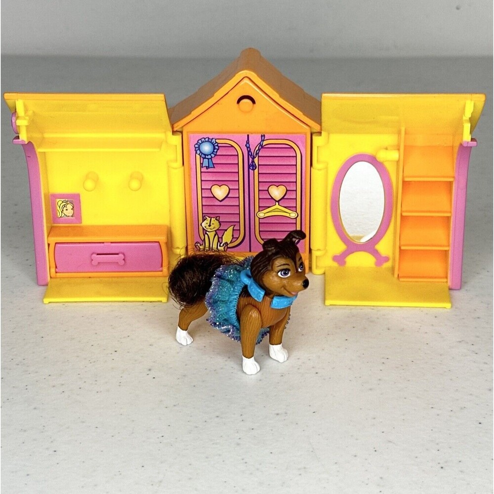 Polly Pocket Folding Pet House Closet 2001 Origin Products & Dog